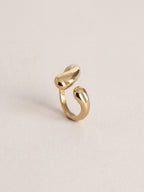 Anello Ava - Acciaio Dorato
