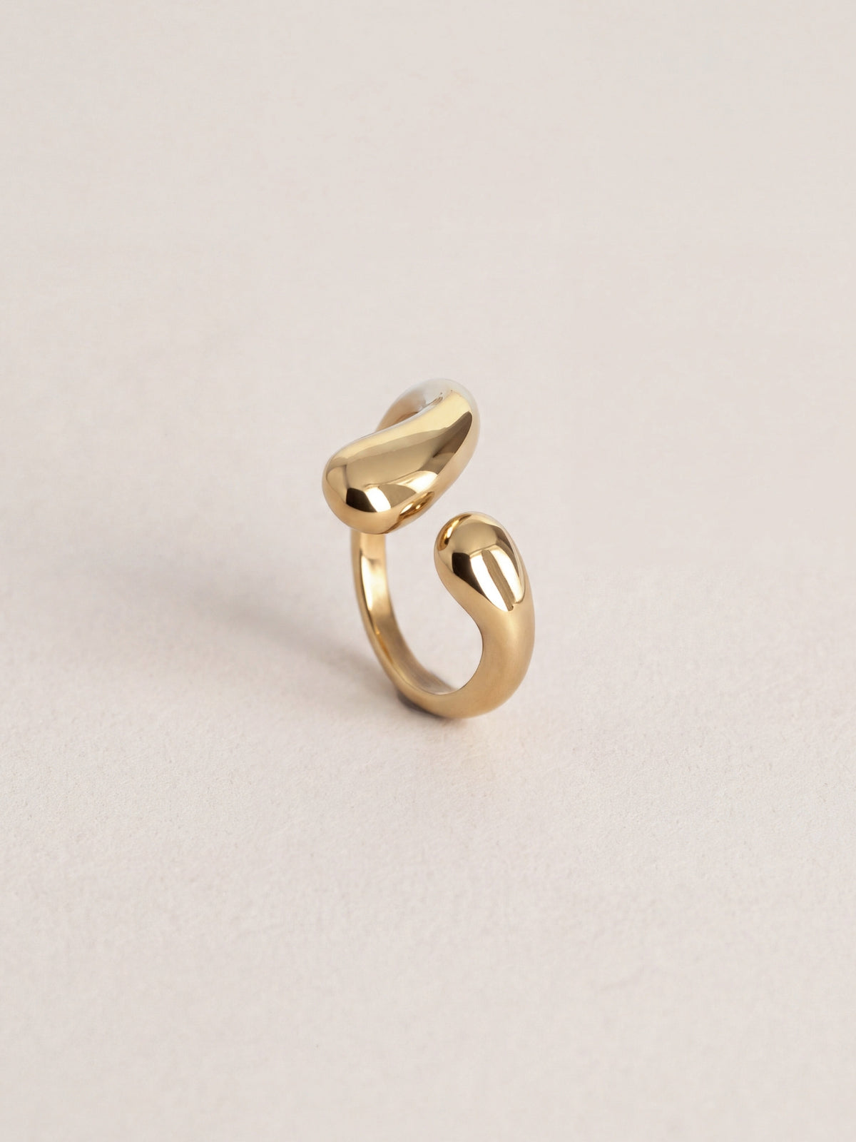 Anello Ava - Acciaio Dorato