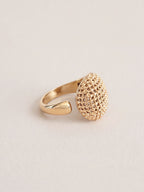 Anello Leonor - Acciaio Dorato