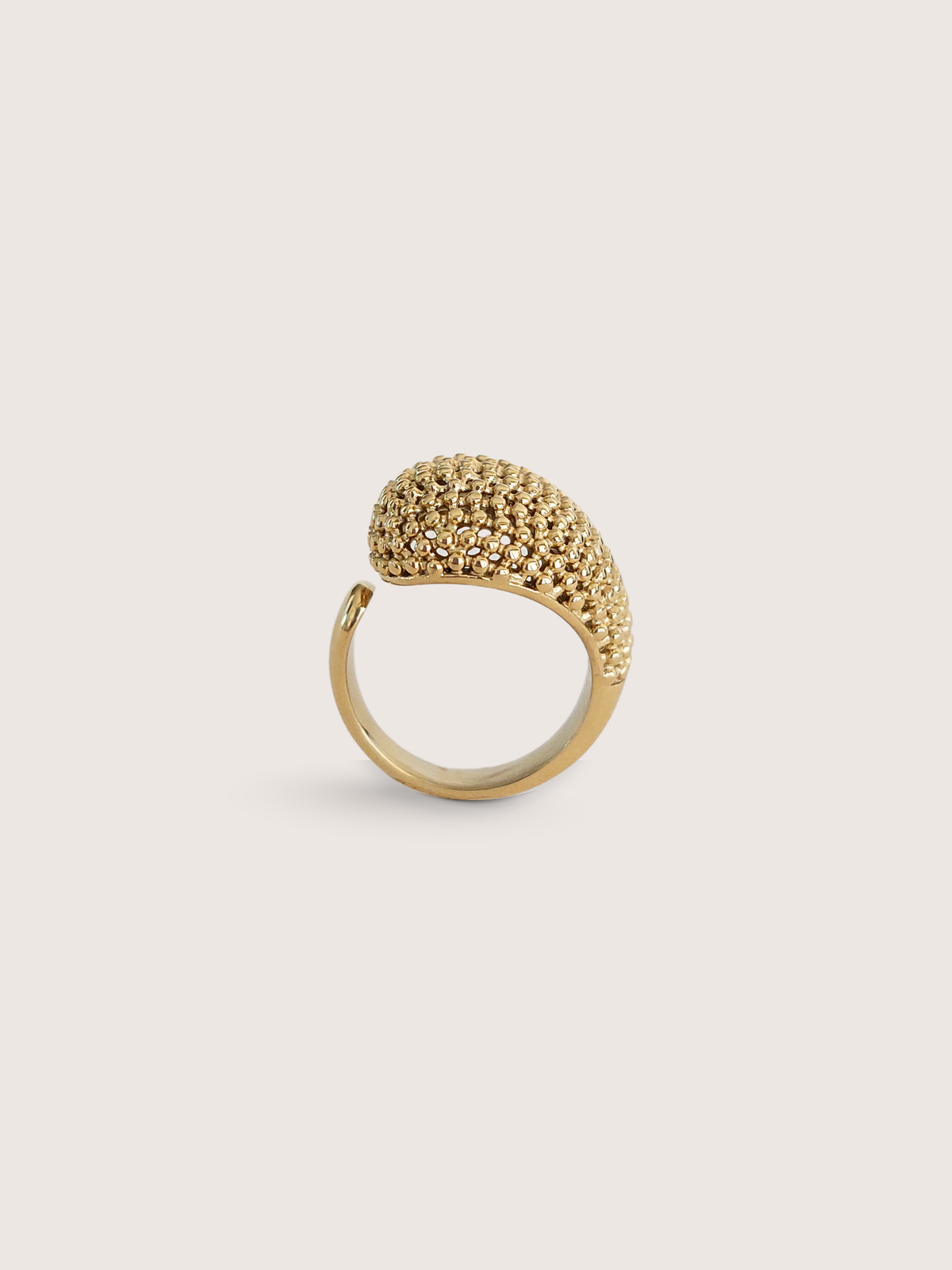 Anello Leonor - Acciaio Dorato