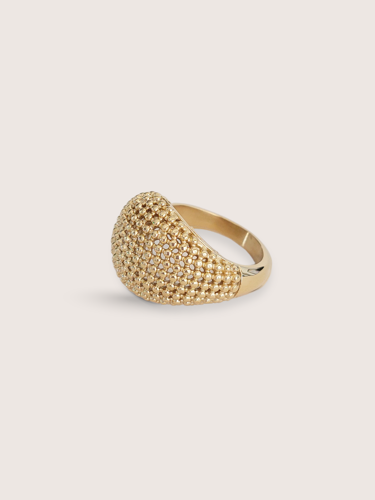 Anello Leonor - Acciaio Dorato