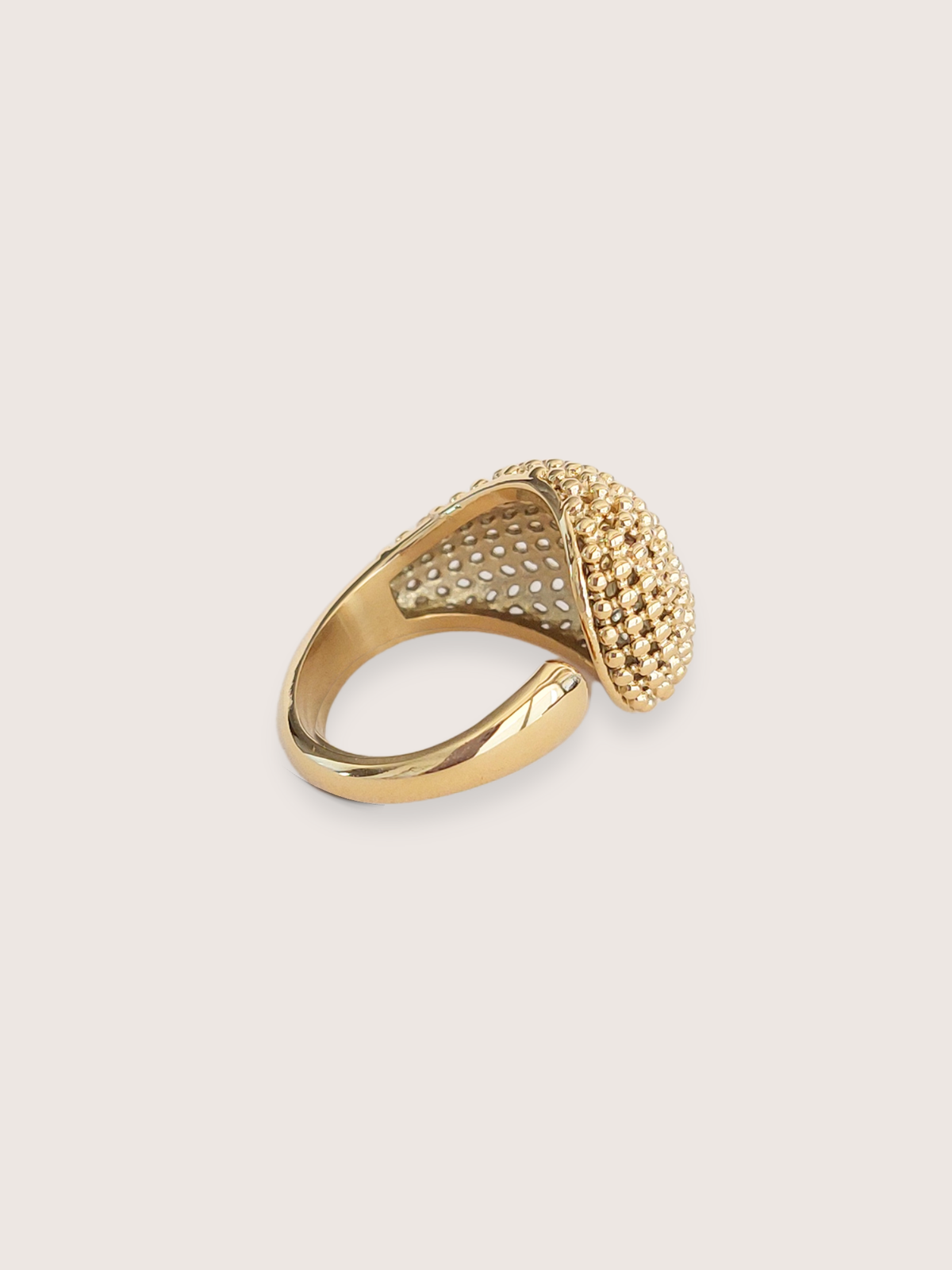 Anello Leonor - Acciaio Dorato