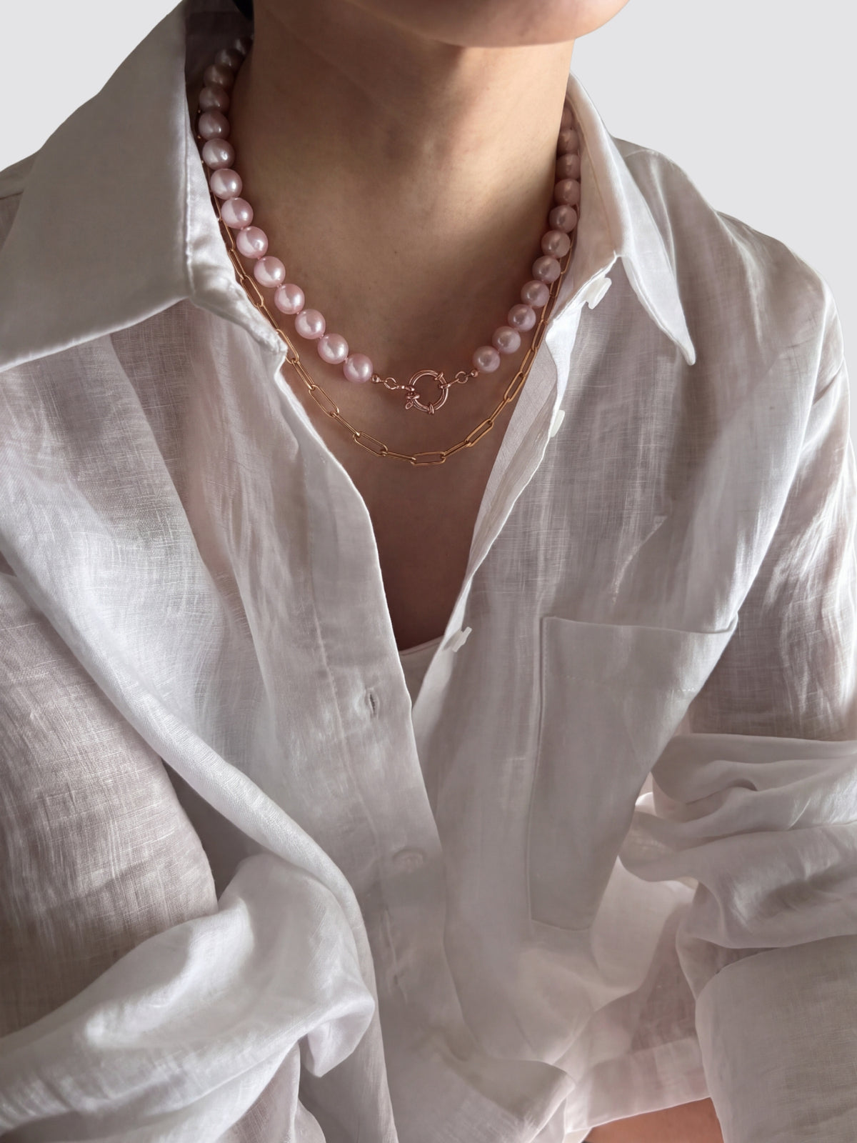 Collana Candice - Perle Baby Pink